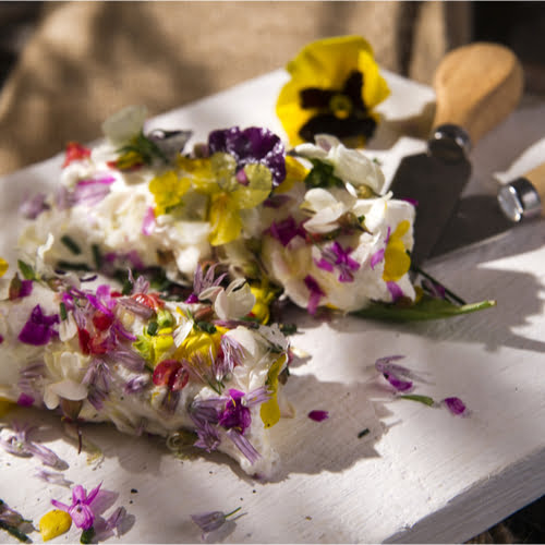 Flower Goat Cheese Rolls