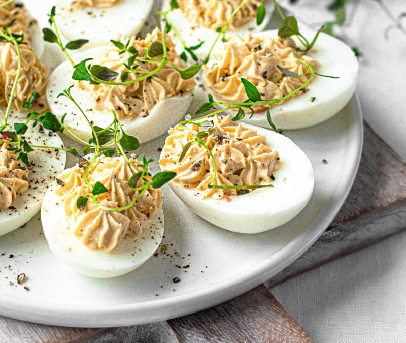 Garden Greens Devilled Eggs