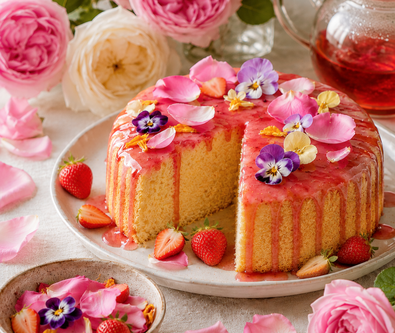 Hibiscus Citrus Garden Drizzle Cake