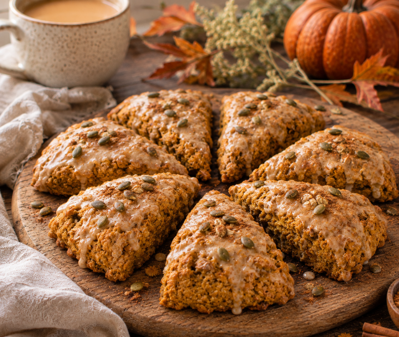 Pumpkin Spice Cream Scones