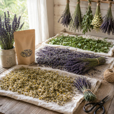 Drying Summer Flowers