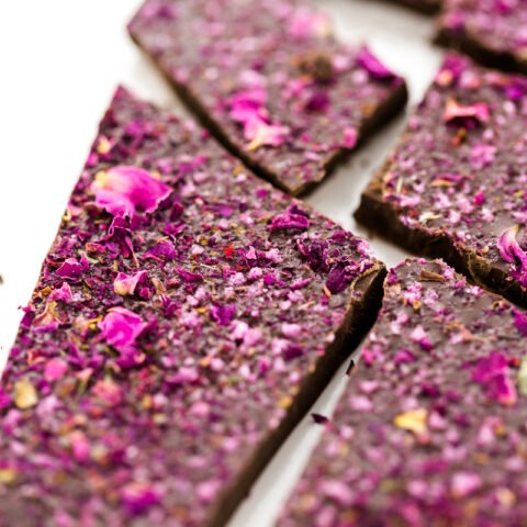 Rose Petal Dark Chocolate Bark