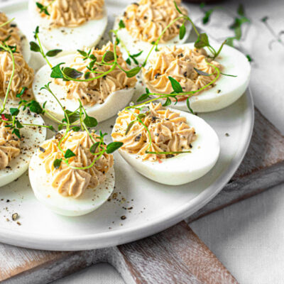 Garden Greens Devilled Eggs