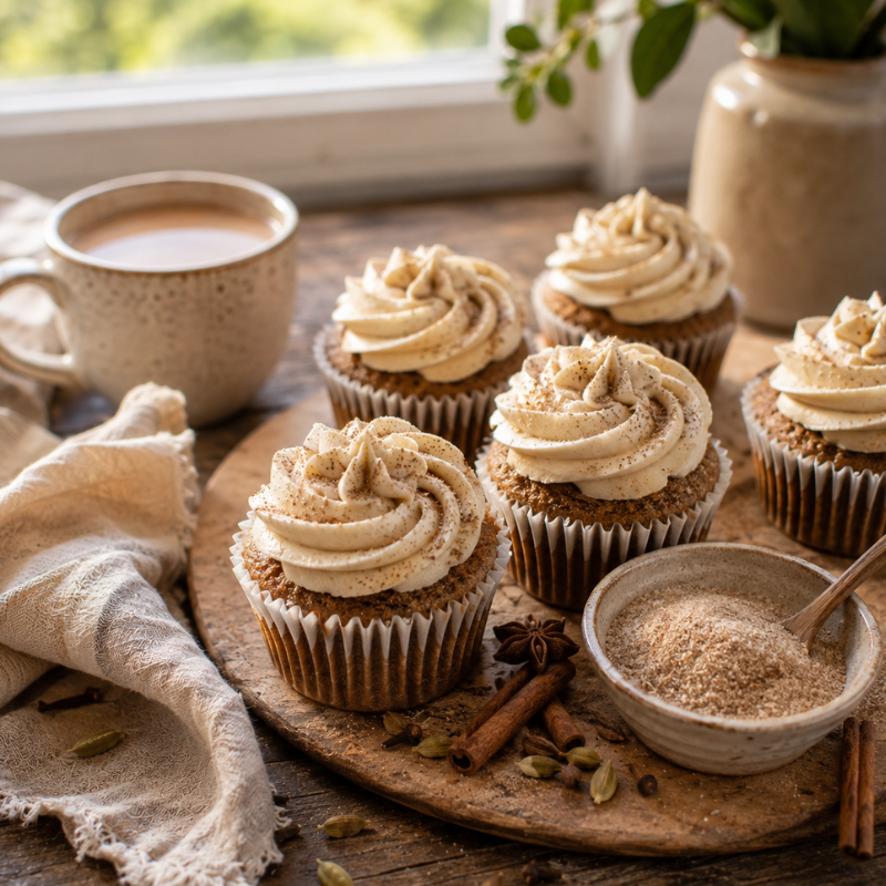 Chai-Spiced Cupcakes