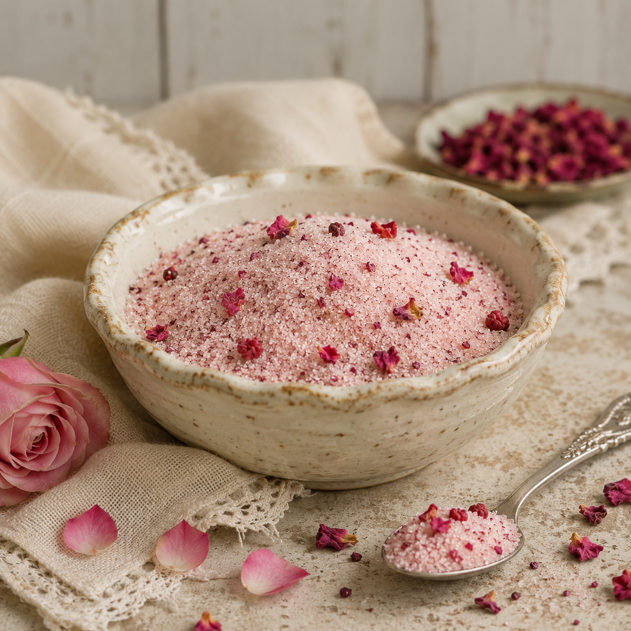Organic Raspberry Rose Floral Sugar