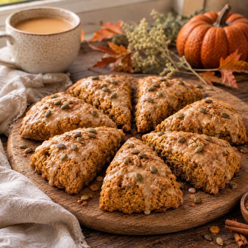 Pumpkin Spice Cream Scones
